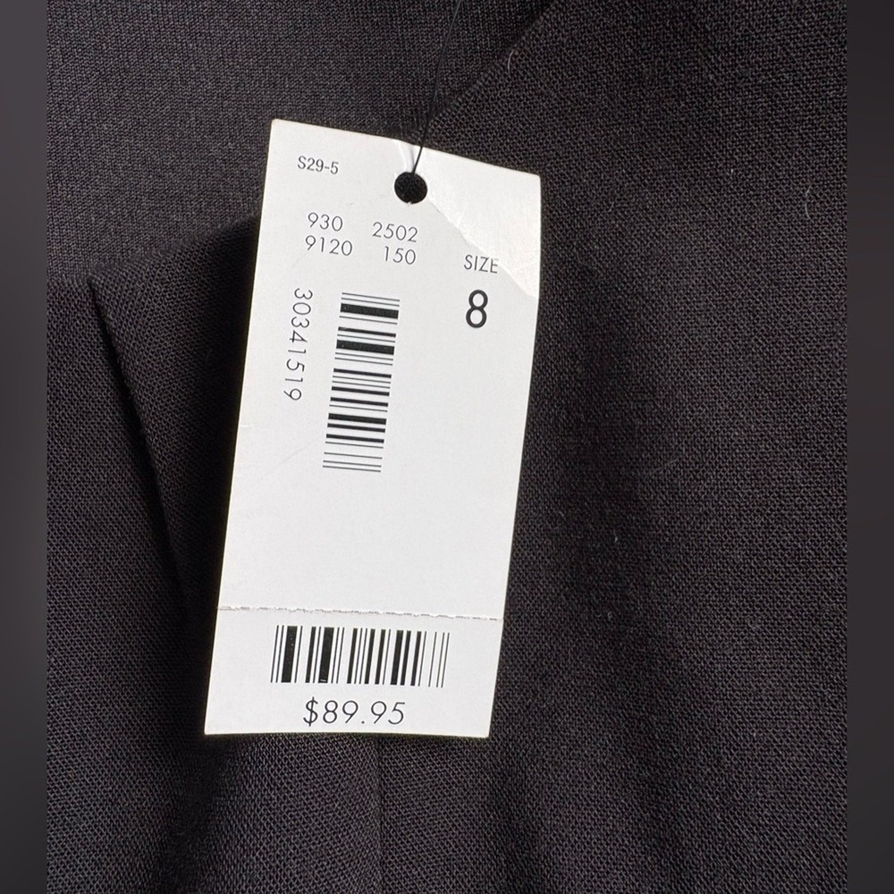 NWT The Limited Black Cap Sleeve Sheath Dress With Pleated Neckline,Size 8,RV$90 - Picture 5 of 7